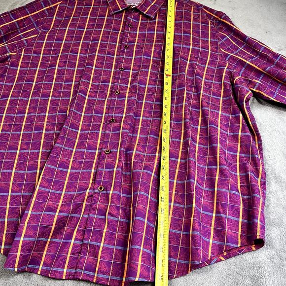 Robert Graham Button Up Long Sleeve Plaid Men's 4XL Rustic Outdoors Hiking - Picture 6 of 9